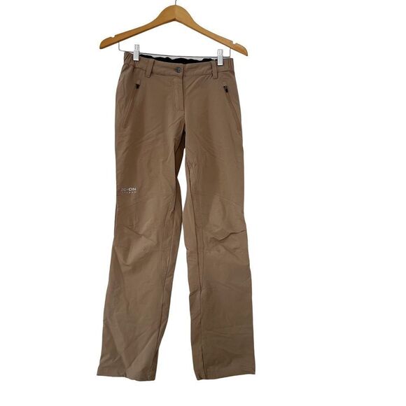 ZO ON Iceland Beige Softshell Performance Athletic Travel Pants - Picture 1 of 10